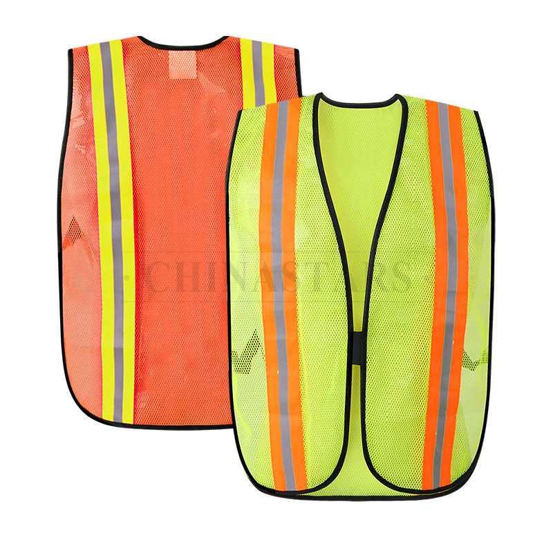 Color mesh fabric reflective safety vest