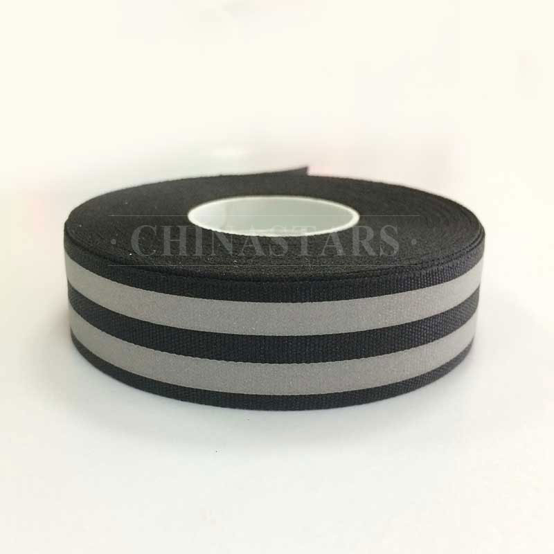 Iron-on reflective ribbon tape for clothing