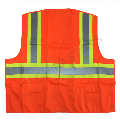 Colorful reflective safety vest with pockets