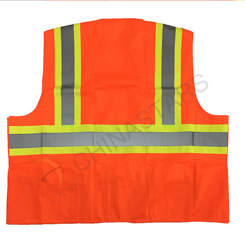 Colorful reflective safety vest with pockets