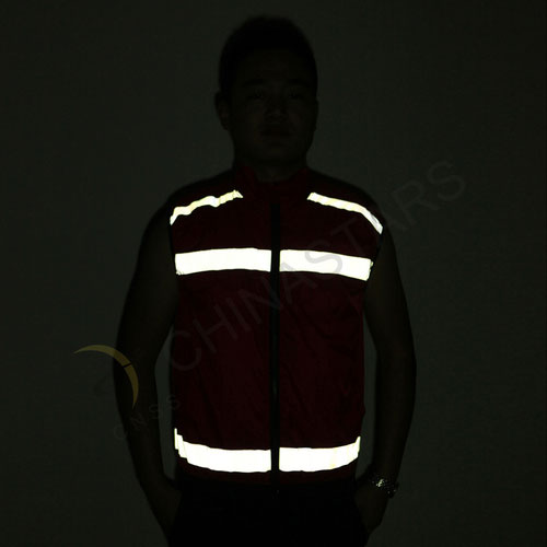 Red reflective sports vest