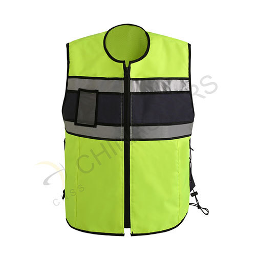 Fluorescent yellow reflective cycling vest