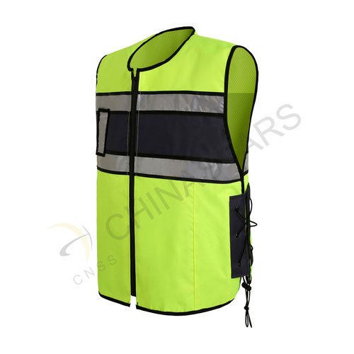 Fluorescent yellow reflective cycling vest