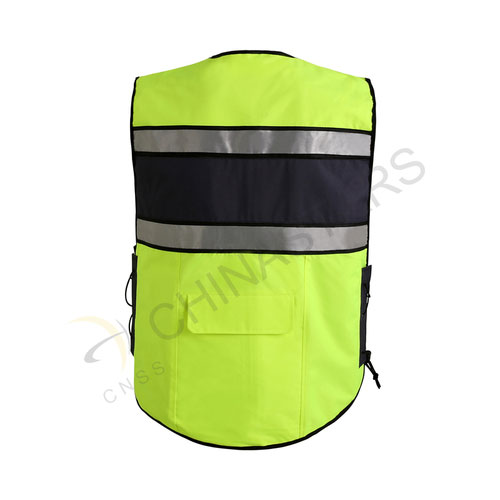 Fluorescent yellow reflective cycling vest