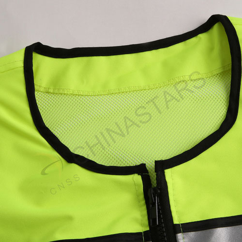 Fluorescent yellow reflective cycling vest