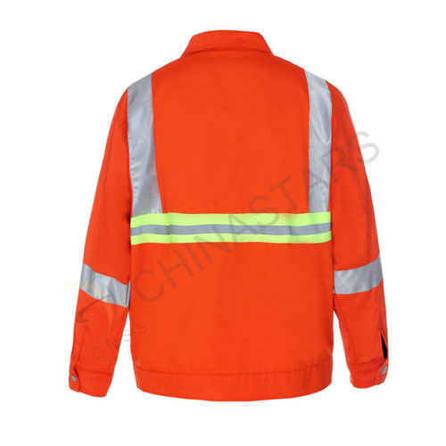 CSJ-002 Reflective jacket in fluorescent orange | Chinastars