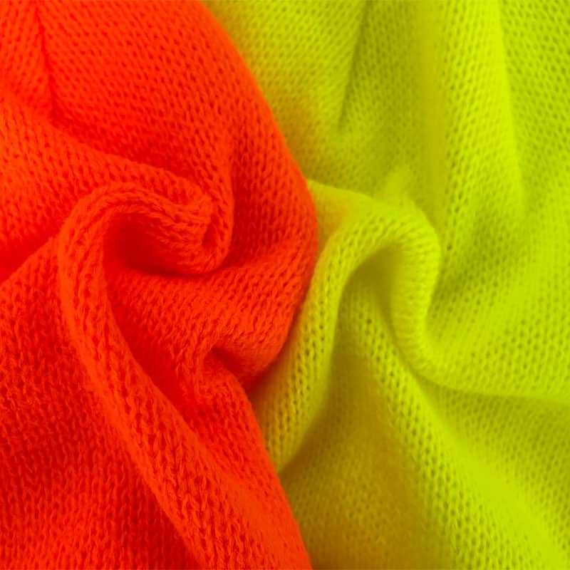 Bonnet d'hiver en tricot côtelé réfléchissant jaune haute visibilité