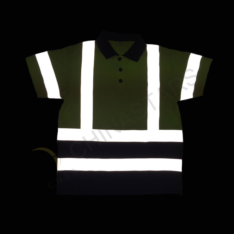 Double-color reflective Polo shirt