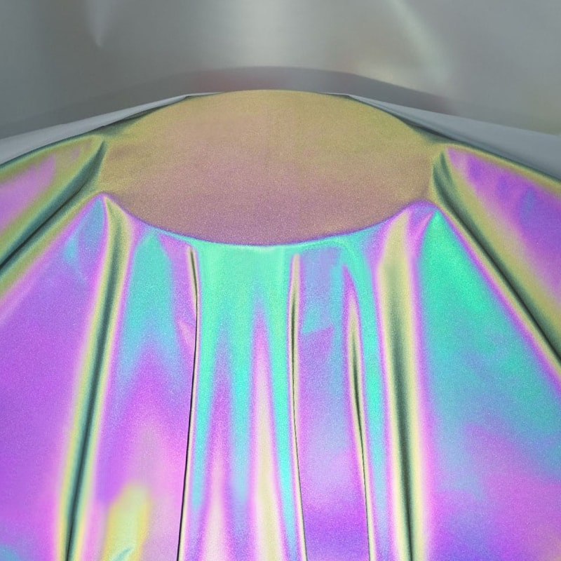 Rainbow reflective fabric