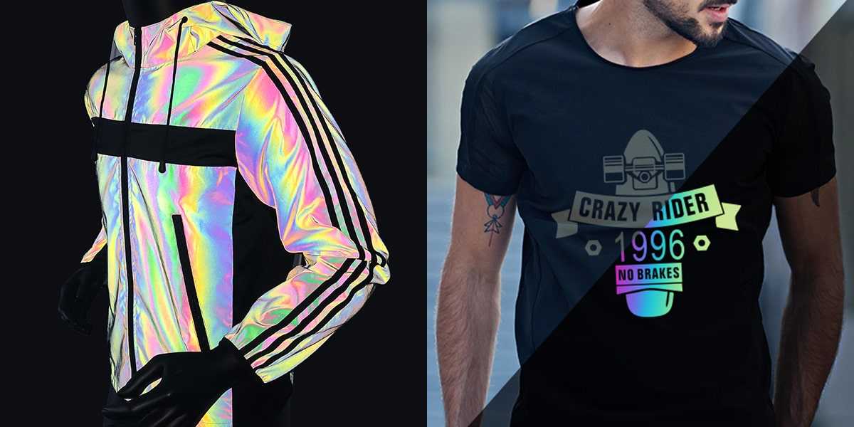 Rainbow Reflective Fabric & Heat Transfer Vinyl