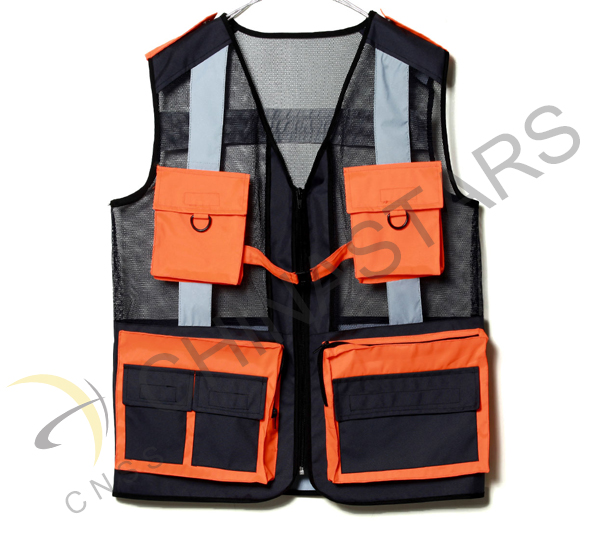 Safety vest warns workers of approaching vehicles