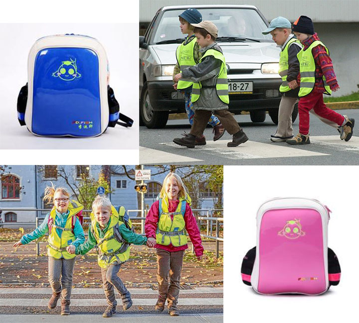 Reflecting bag let the children go home safer