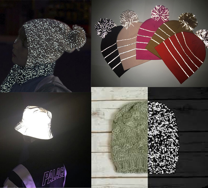 Reflective material hat