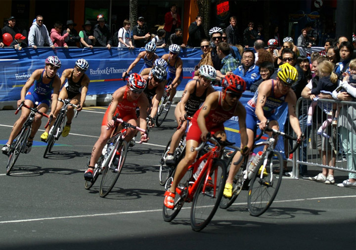 Reflective materials appear in the World Triathlon