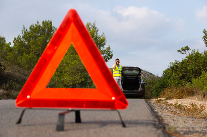 Reflective material equipment for car on highway