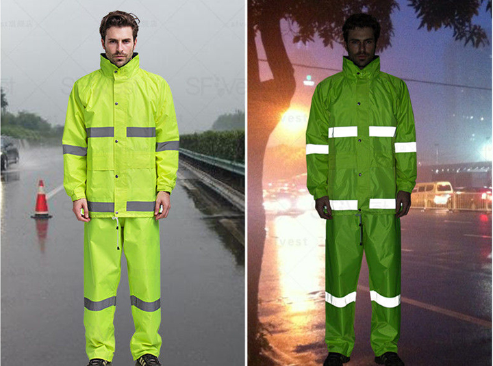 Reflective raincoat makes you safer on rainy day