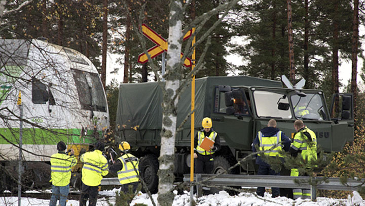 Traffic Police Wearing Reflective Vest Show Up in the Car Accident