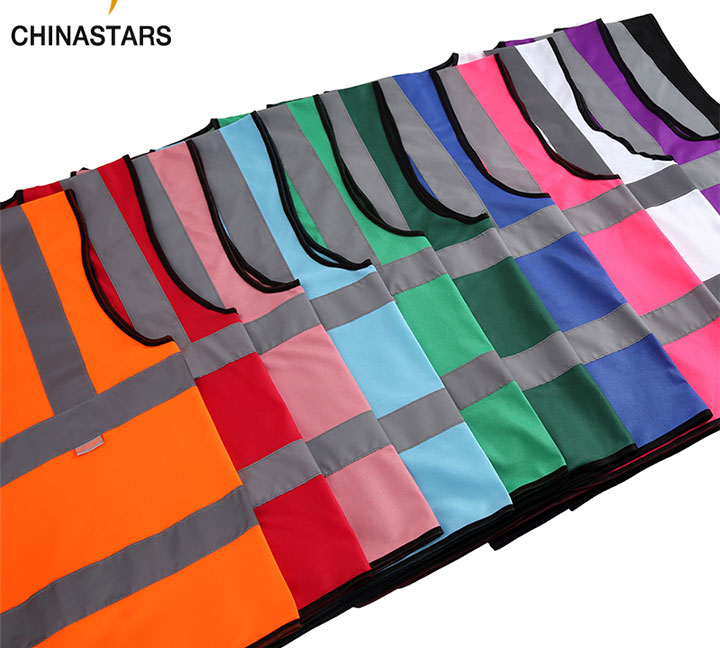 Different colors of the reflective vest