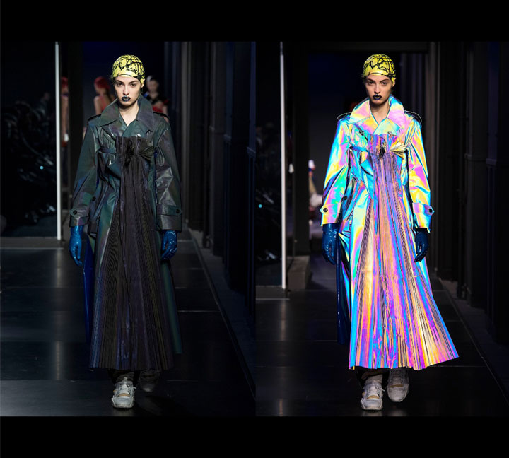 New fashion trend for fashion garments--- rainbow reflective fabric