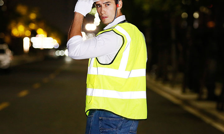 Night running equipment - reflective clothing
