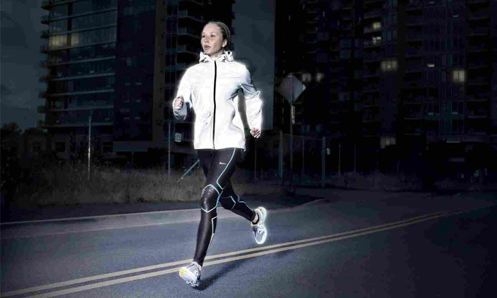 How do you stay safe running in the dark