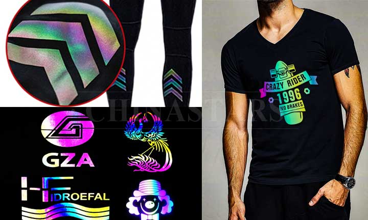 rainbow reflective heat transfer vinyl