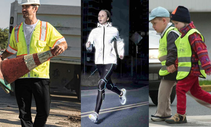 The application of reflective materials in clothing