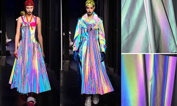 rainbow reflective fabric 