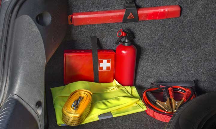 Why a safety vest cannot be stored in the trunk of a car