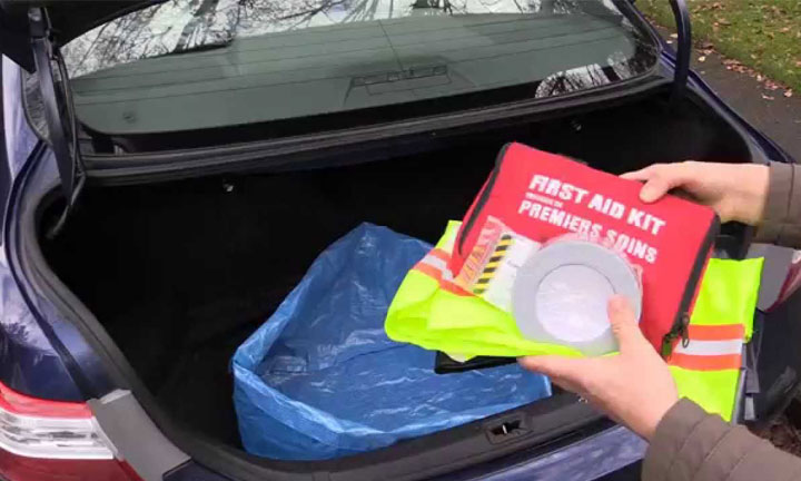 Winter emergency kit for the car