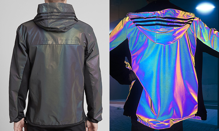 fashion rainbow reflective jacket