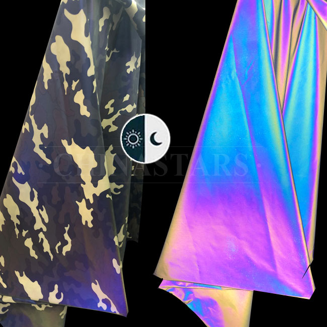 rainbow reflective fabric