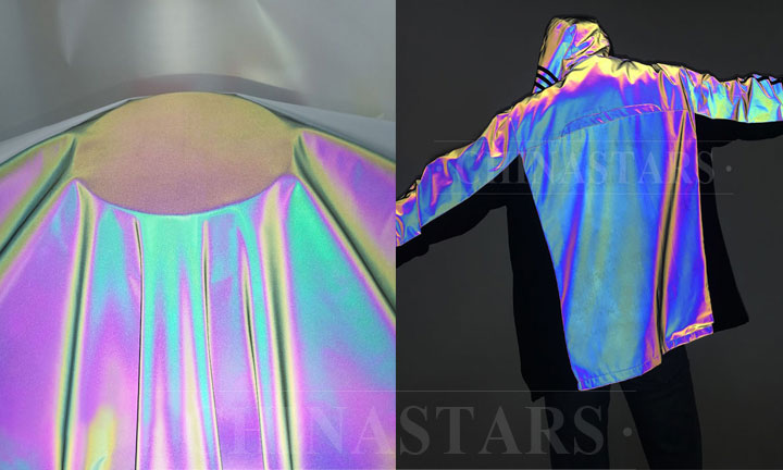 rainbow reflective fabric