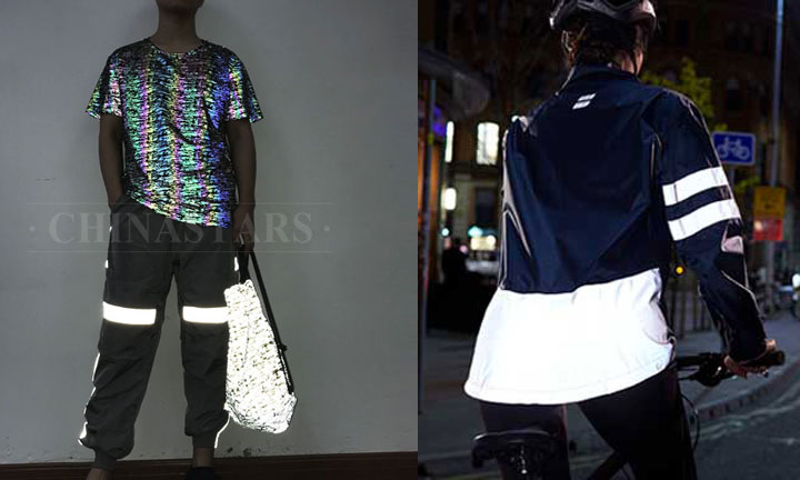Cycling in the dark season with reflective material