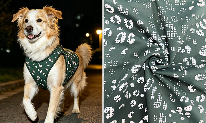 Custom Printing reflective fabric for pet vest