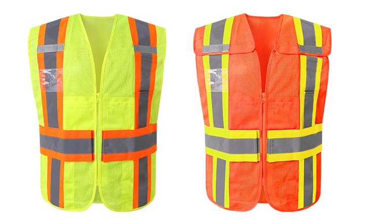 Typical fluorescent safety vests