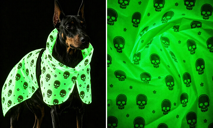 Glow-in-the-Dark Fabric for pet wear