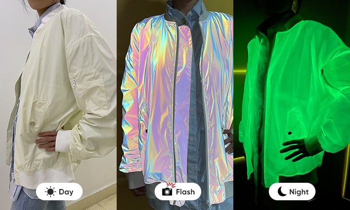 luminous rainbow reflective clothing