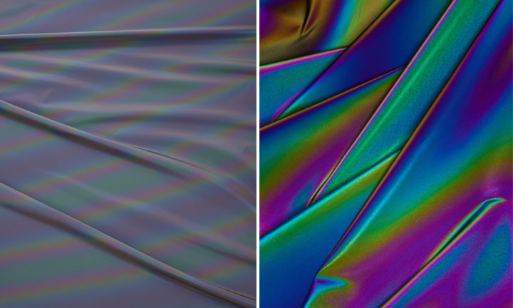 New soft holographic reflective fabric
