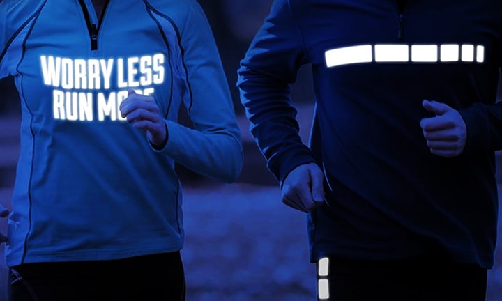 reflective HTV logo jacket night running